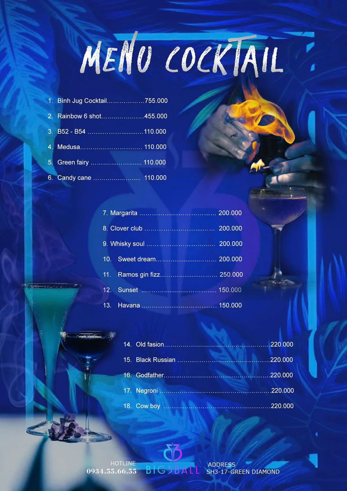 Big3Ball menu page 1